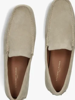 beige stefano lauran mocassins 2 gesp bio slipper