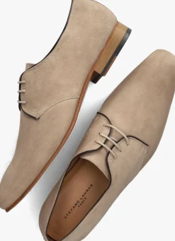 beige stefano lauran veterschoenen s3085.