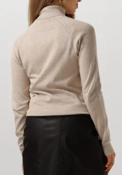 beige summum coltrui turtle neck sweater soft viscose polyamide knit