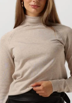 beige summum coltrui turtle neck sweater soft viscose polyamide knit