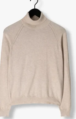 beige summum coltrui turtle neck sweater soft viscose polyamide knit