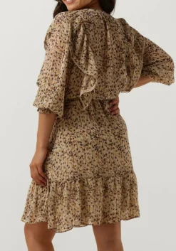 beige summum mini jurk dress confetti spot print