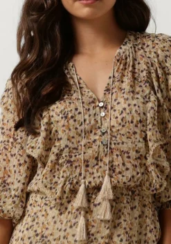 beige summum mini jurk dress confetti spot print