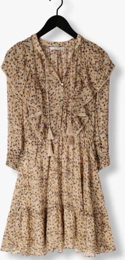beige summum mini jurk dress confetti spot print