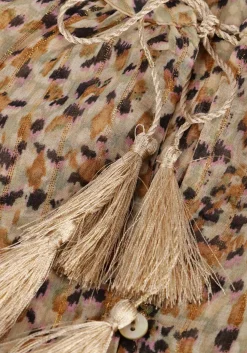 beige summum mini jurk dress confetti spot print