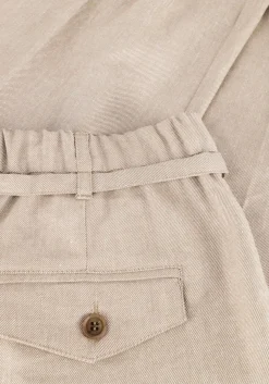 beige summum pantalon trousers wide linen blend twill