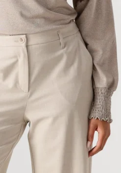 beige summum pantalon trousers wide viscose blend stretch