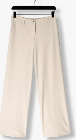 beige summum pantalon trousers wide viscose blend stretch