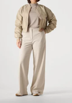 beige summum top smocked top fine lurex jersey