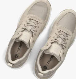 beige timberland lage sneakers voyager park low lace up