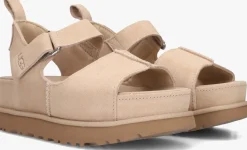 beige ugg platte sandalen w goldenstar hi