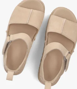 beige ugg platte sandalen w goldenstar hi