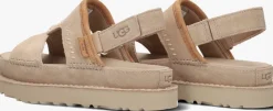 beige ugg platte sandalen w goldenstar regenerate