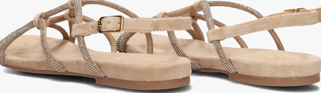 beige unisa platte sandalen cooper