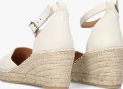 beige via vai sandalen met hak flora braid