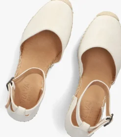 beige via vai sandalen met hak flora braid