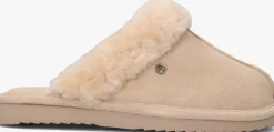 beige warmbat pantoffels lismore