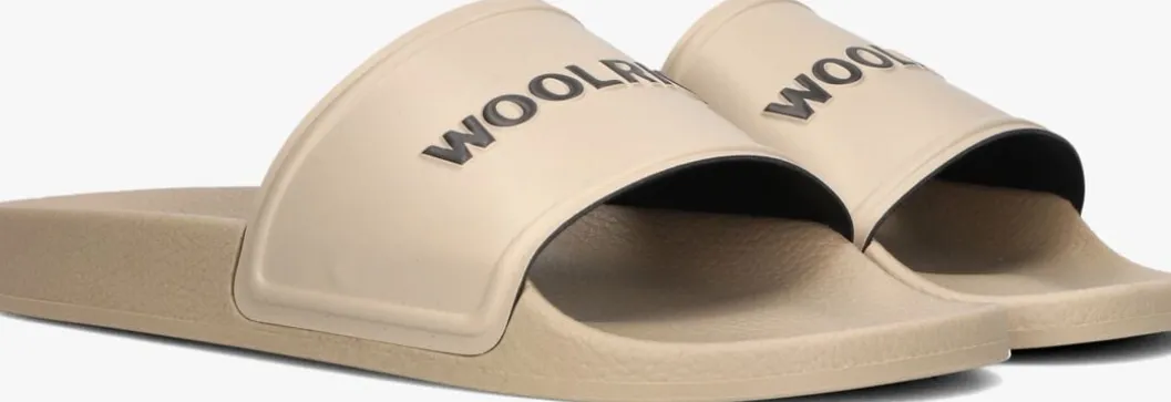 beige woolrich badslippers slide sandal