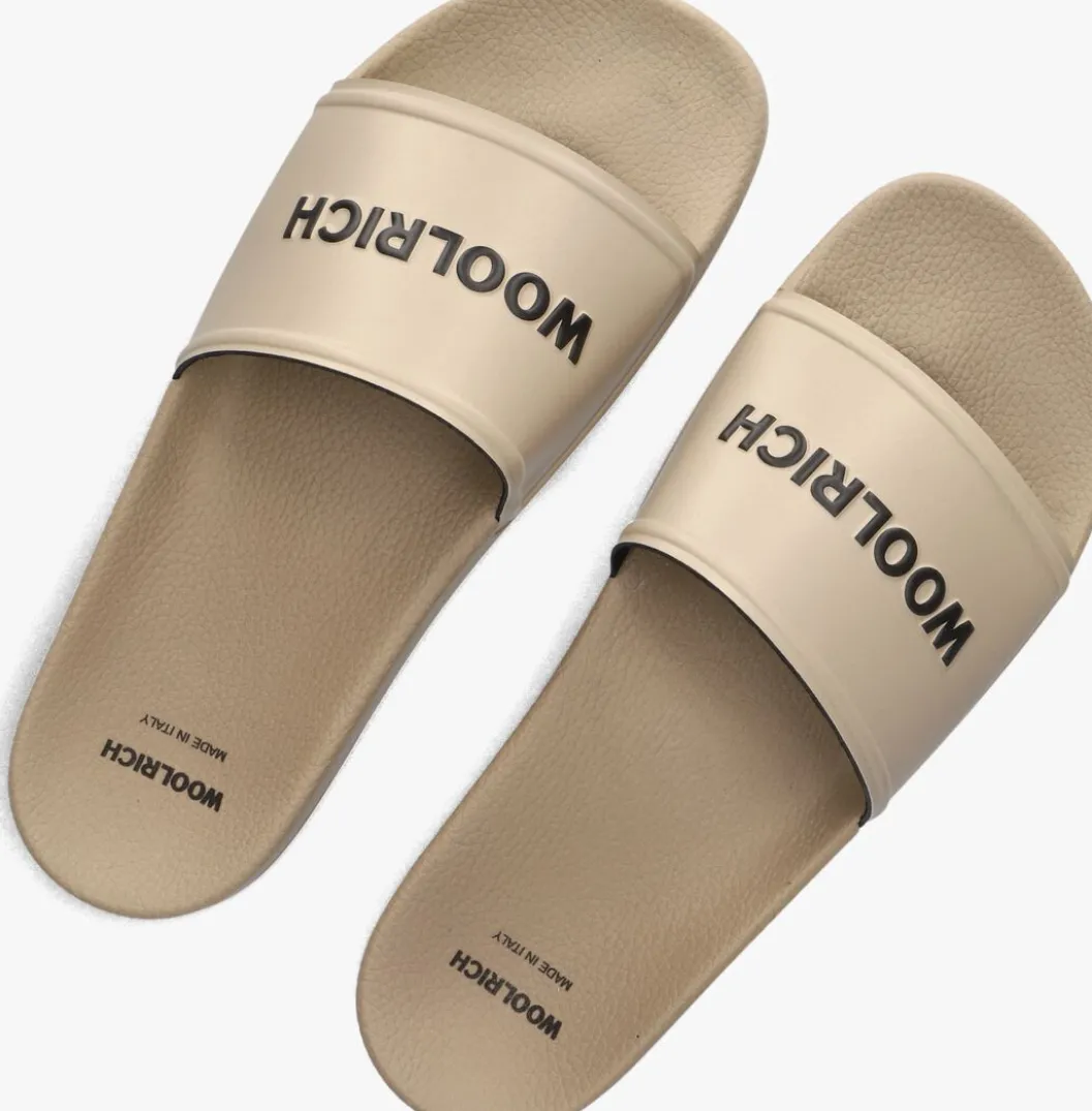 beige woolrich badslippers slide sandal