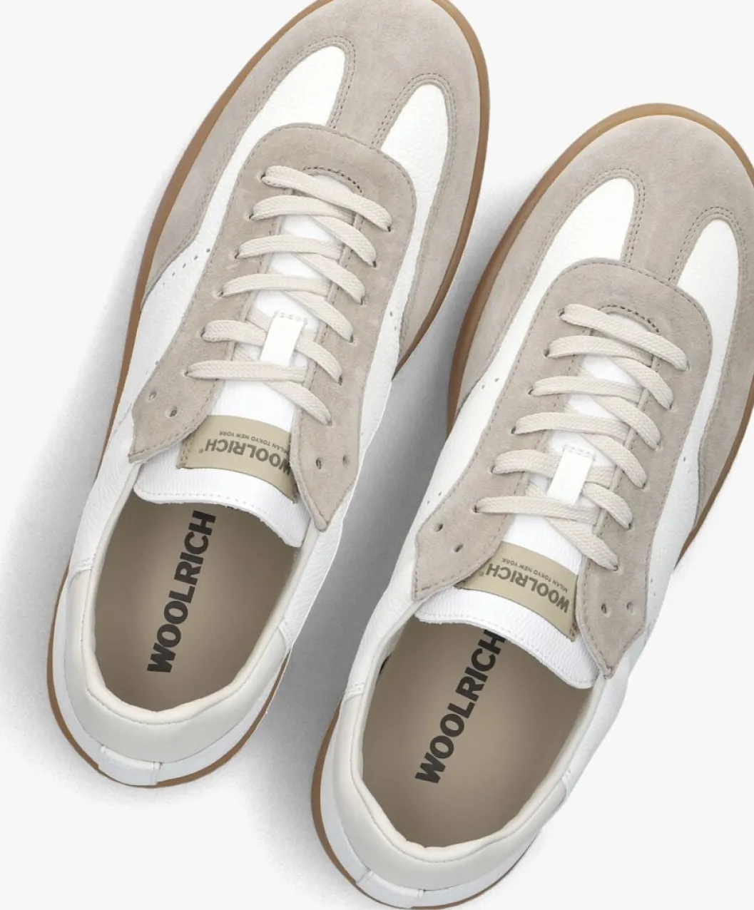 beige woolrich lage sneakers swing court man