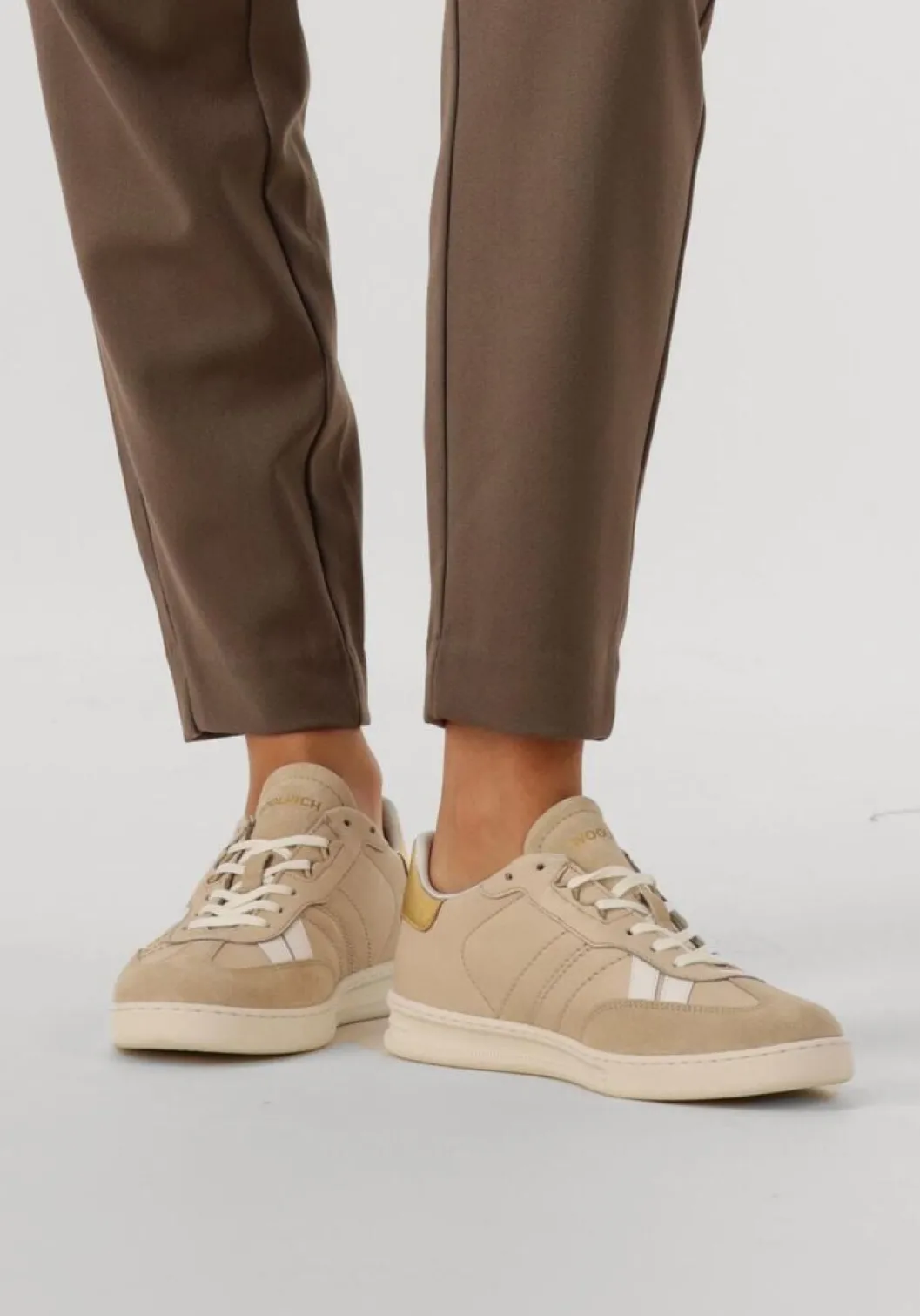 beige woolrich lage sneakers double u.t women