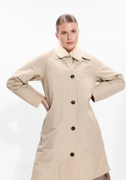 beige woolrich winterjassen all weather coat