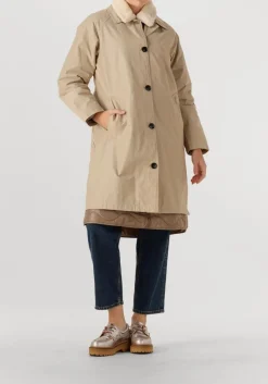 beige woolrich winterjassen all weather coat