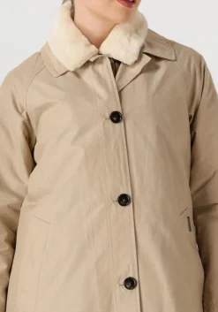 beige woolrich winterjassen all weather coat