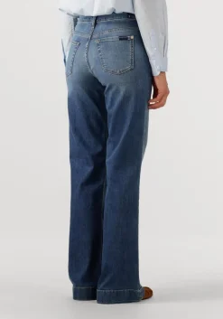 blauwe 7 for all mankind flared jeans modern dojo trouser royalty with carpenter details