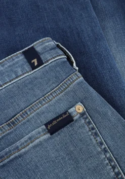 blauwe 7 for all mankind flared jeans modern dojo trouser royalty with carpenter details