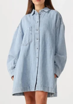 blauwe 7 for all mankind mini jurk overshirt dress