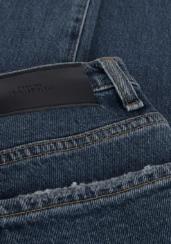 blauwe 7 for all mankind straight leg jeans logan stovepipe blaze with raw cut hem