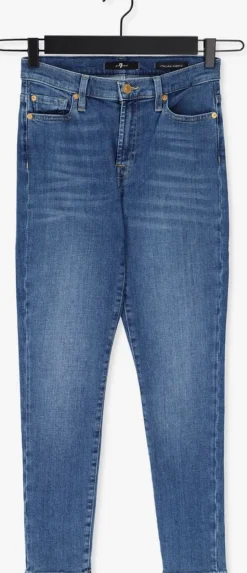blauwe 7 for all mankind skinny jeans hw skinny crop