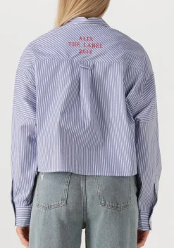 blauwe alix the label blouses ladies woven striped blouse