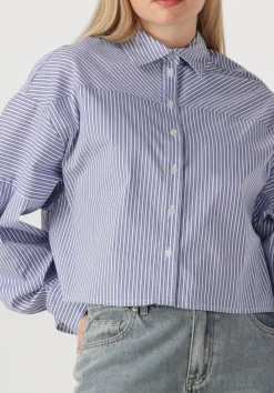 blauwe alix the label blouses ladies woven striped blouse