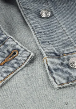 blauwe alix the label spijkerjas ladies woven embellished denim jacket