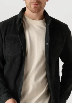 blauwe alter ego leren jas robert