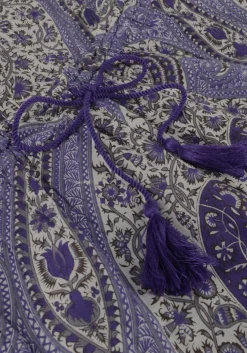 blauwe antik batik maxirok tajar skirt