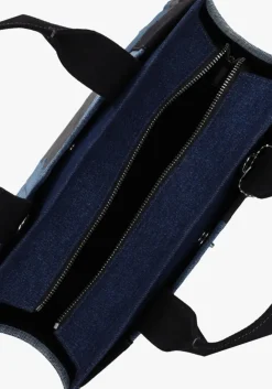 blauwe coach handtas patchwork denim cargo tote