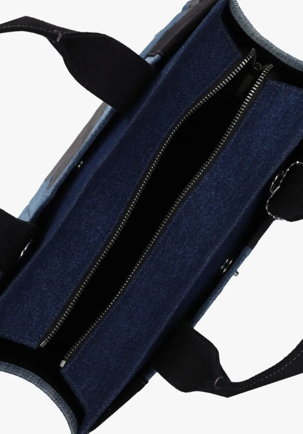 blauwe coach handtas patchwork denim cargo tote