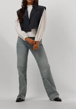 blauwe co'couture gilet vola crop waistcoat