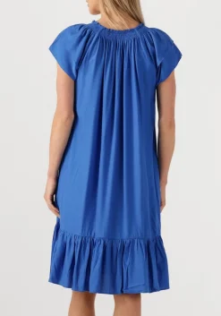 blauwe co'couture mini jurk sunrise cropped dress