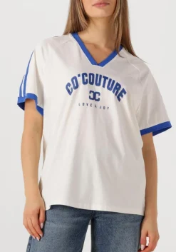 blauwe co'couture t-shirt siaracc oversize sporty v-tee