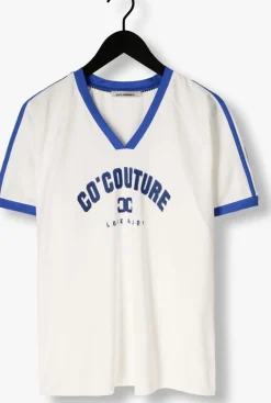 blauwe co'couture t-shirt siaracc oversize sporty v-tee