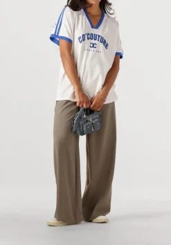 blauwe co'couture t-shirt siaracc oversize sporty v-tee