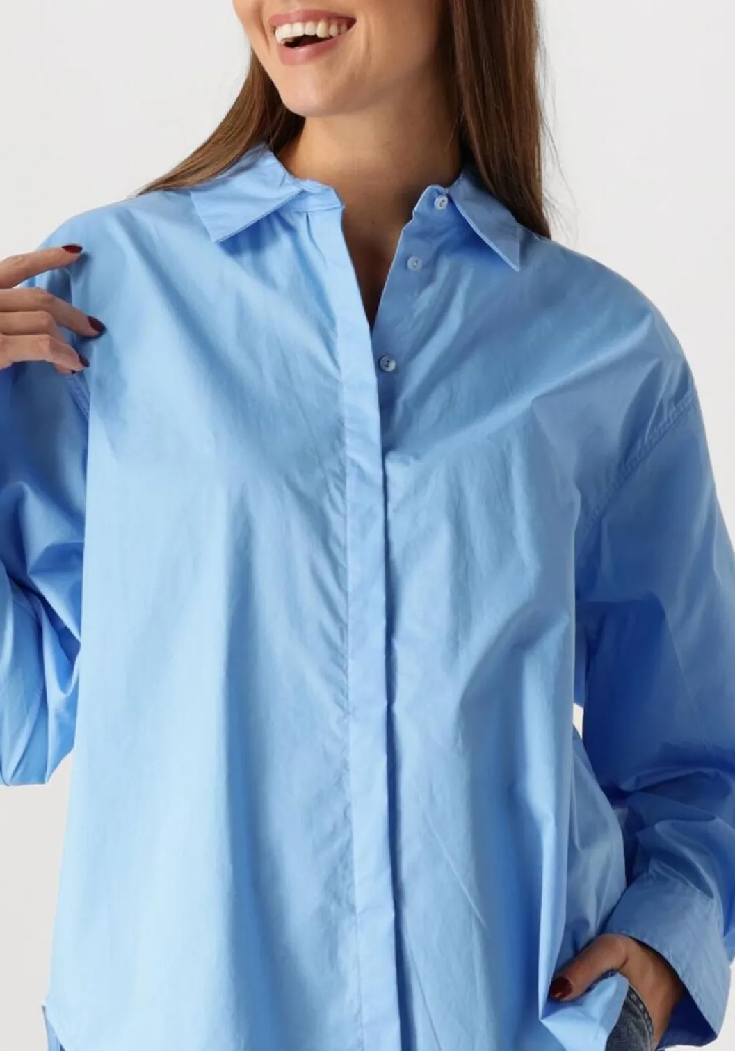 blauwe copenhagen muse blouses cmpoplin-shirt