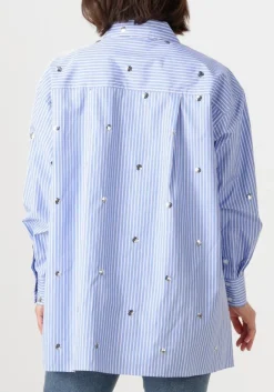 blauwe dante6 blouses que oversized stripe shirt