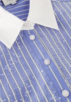 blauwe dante6 blouses roseny embellished stripe shirt