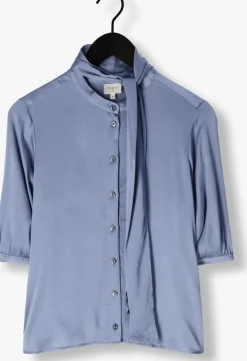 blauwe dante6 blouses vaila silk scarf bow blouse