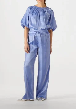 blauwe dante6 pantalon soir shimmer wide leg pants